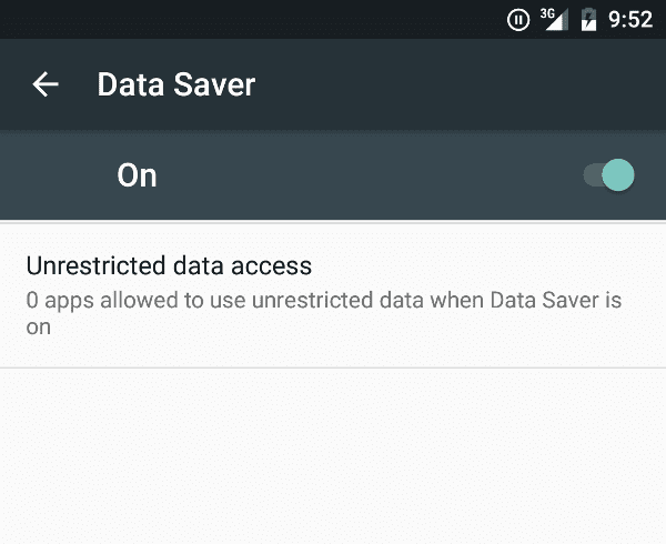 Ahorro de datos android n