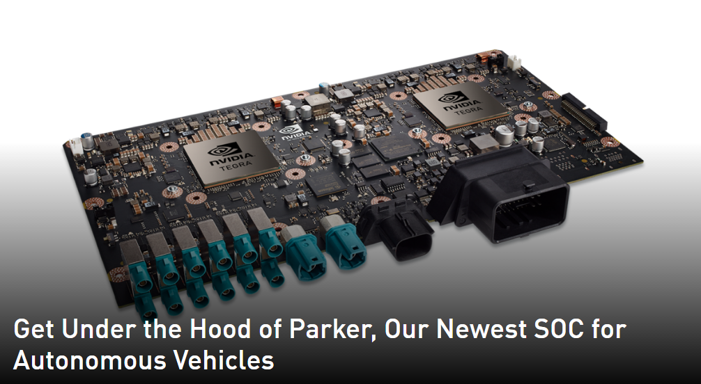 Parker el procesador de NVIDIA para vehículos autónomos