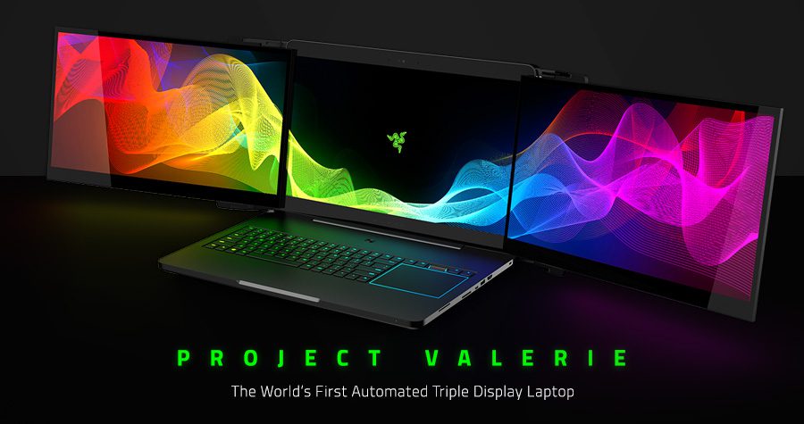 Project Valerie una laptop gamer con tres pantallas 4K #CES2017