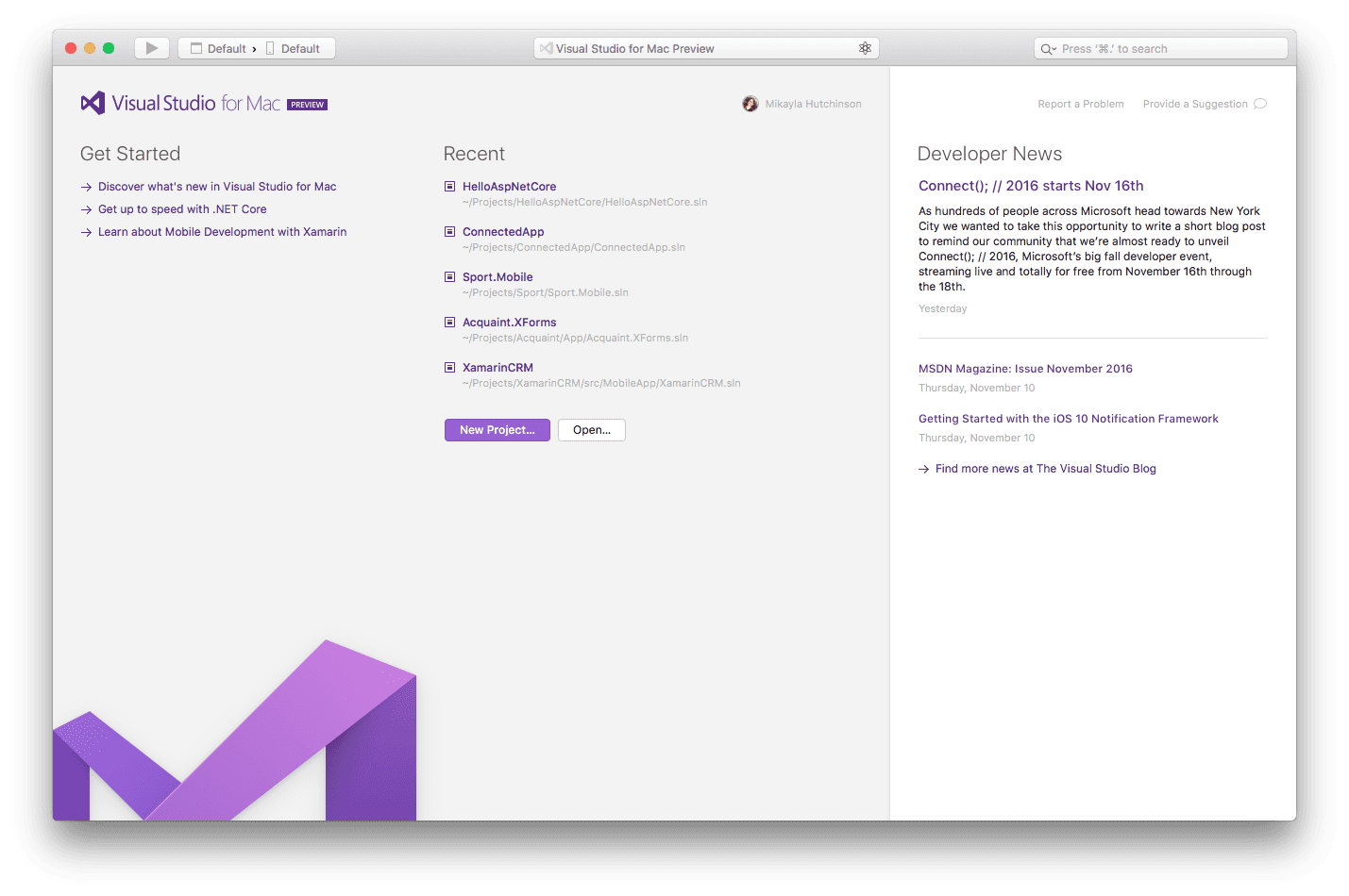 Microsoft lanza Visual Studio para Mac Preview 4