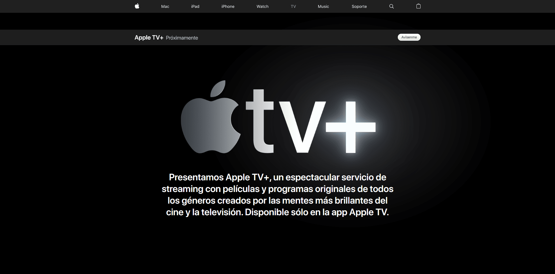 Apple TV+, el servicio de streaming de Apple estará disponible el 1 de noviembre