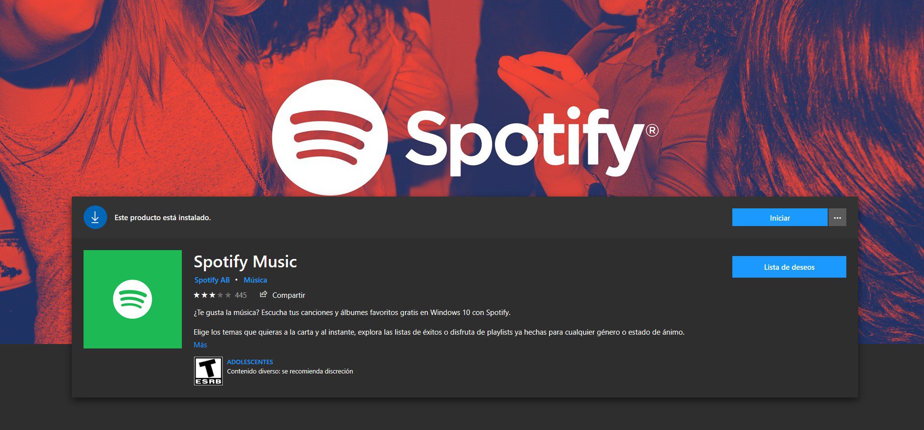Spotify actualiza la interfaz de su app de escritorio en Windows 10